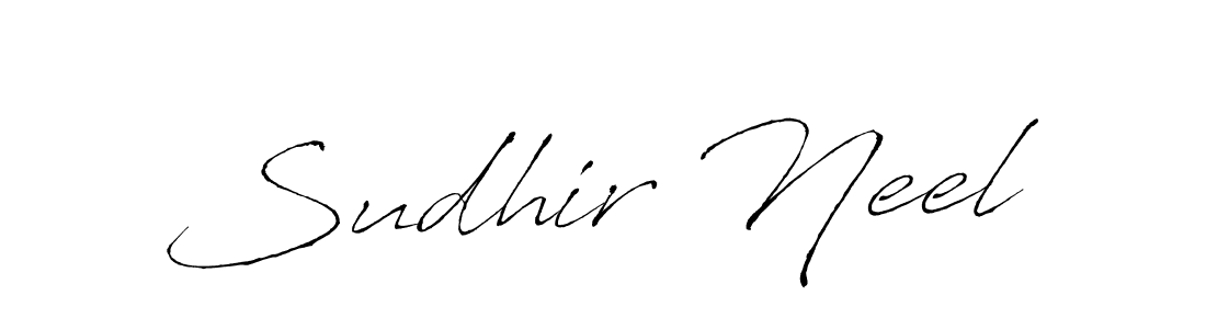 How to make Sudhir Neel name signature. Use Antro_Vectra style for creating short signs online. This is the latest handwritten sign. Sudhir Neel signature style 6 images and pictures png