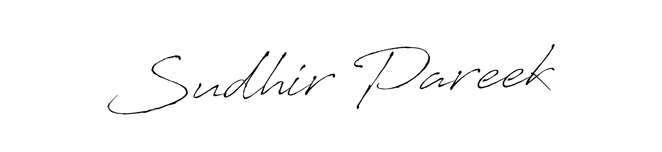 Create a beautiful signature design for name Sudhir Pareek. With this signature (Antro_Vectra) fonts, you can make a handwritten signature for free. Sudhir Pareek signature style 6 images and pictures png