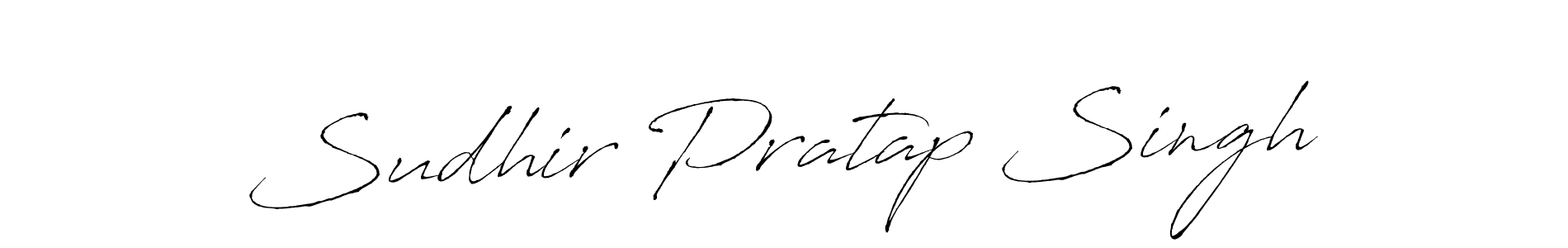 How to make Sudhir Pratap Singh name signature. Use Antro_Vectra style for creating short signs online. This is the latest handwritten sign. Sudhir Pratap Singh signature style 6 images and pictures png