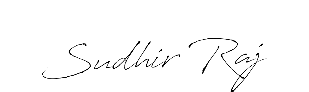 How to make Sudhir Raj name signature. Use Antro_Vectra style for creating short signs online. This is the latest handwritten sign. Sudhir Raj signature style 6 images and pictures png