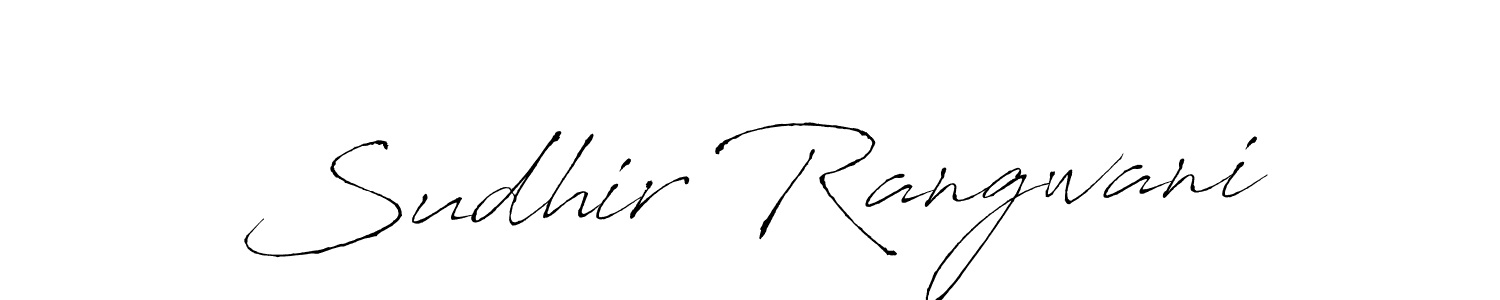 This is the best signature style for the Sudhir Rangwani name. Also you like these signature font (Antro_Vectra). Mix name signature. Sudhir Rangwani signature style 6 images and pictures png