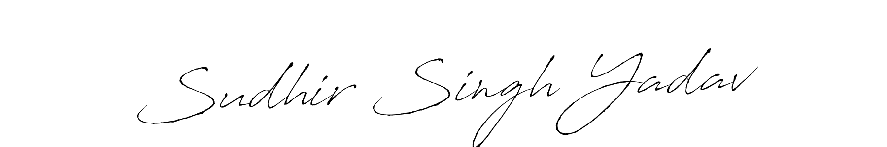 Make a beautiful signature design for name Sudhir Singh Yadav. With this signature (Antro_Vectra) style, you can create a handwritten signature for free. Sudhir Singh Yadav signature style 6 images and pictures png