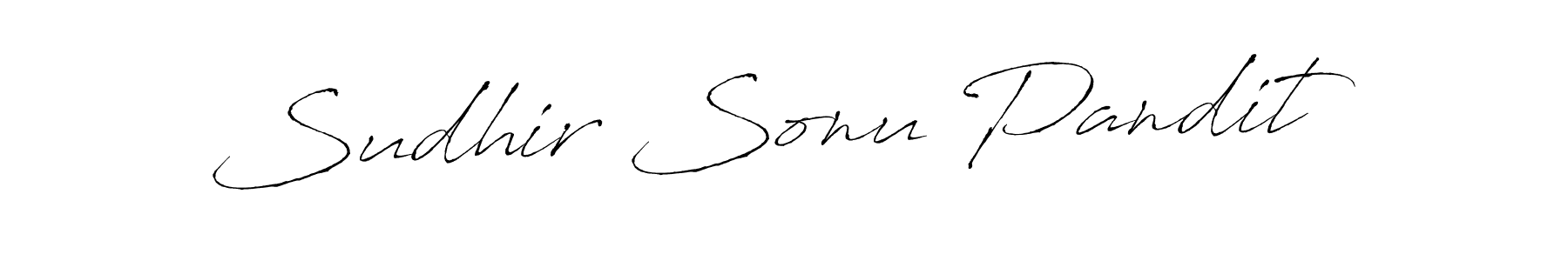 This is the best signature style for the Sudhir Sonu Pandit name. Also you like these signature font (Antro_Vectra). Mix name signature. Sudhir Sonu Pandit signature style 6 images and pictures png