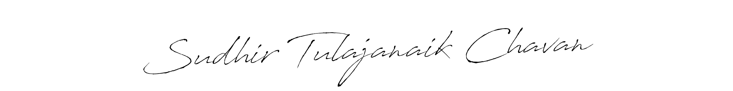 How to make Sudhir Tulajanaik Chavan name signature. Use Antro_Vectra style for creating short signs online. This is the latest handwritten sign. Sudhir Tulajanaik Chavan signature style 6 images and pictures png