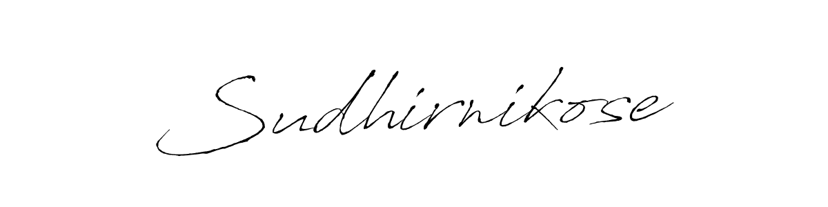 Make a short Sudhirnikose signature style. Manage your documents anywhere anytime using Antro_Vectra. Create and add eSignatures, submit forms, share and send files easily. Sudhirnikose signature style 6 images and pictures png