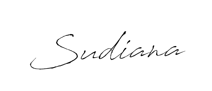 Design your own signature with our free online signature maker. With this signature software, you can create a handwritten (Antro_Vectra) signature for name Sudiana. Sudiana signature style 6 images and pictures png