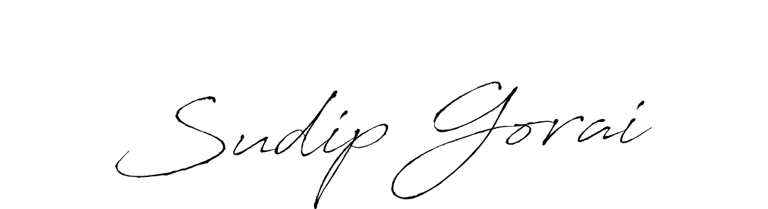 Make a beautiful signature design for name Sudip Gorai. With this signature (Antro_Vectra) style, you can create a handwritten signature for free. Sudip Gorai signature style 6 images and pictures png