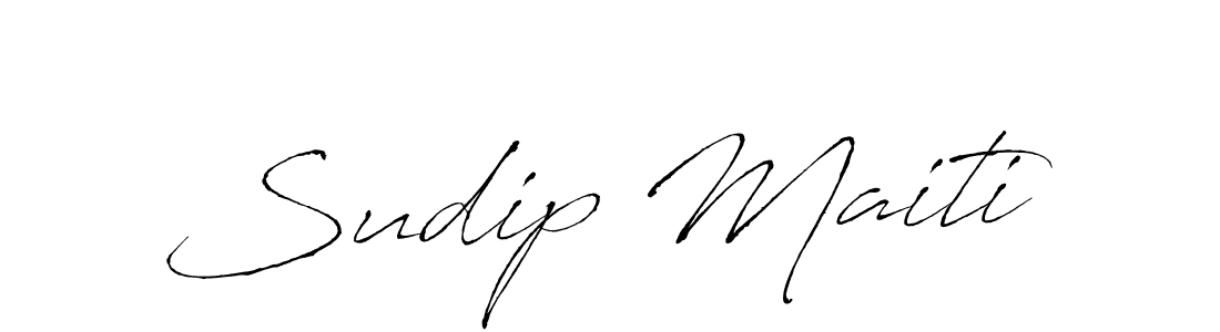How to make Sudip Maiti name signature. Use Antro_Vectra style for creating short signs online. This is the latest handwritten sign. Sudip Maiti signature style 6 images and pictures png