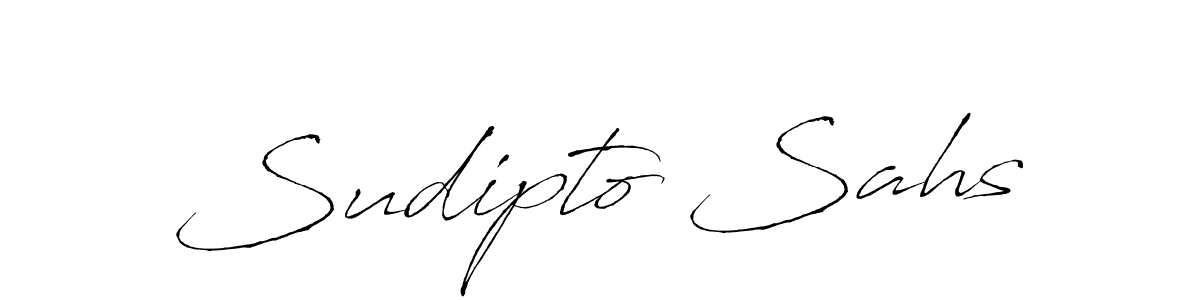 How to make Sudipto Sahs name signature. Use Antro_Vectra style for creating short signs online. This is the latest handwritten sign. Sudipto Sahs signature style 6 images and pictures png