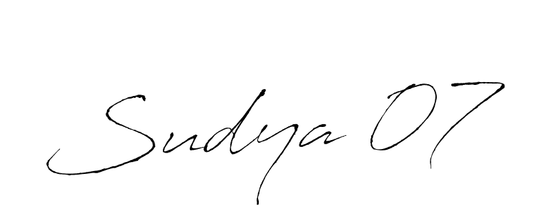 Design your own signature with our free online signature maker. With this signature software, you can create a handwritten (Antro_Vectra) signature for name Sudya 07. Sudya 07 signature style 6 images and pictures png