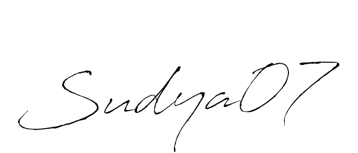 How to make Sudya07 name signature. Use Antro_Vectra style for creating short signs online. This is the latest handwritten sign. Sudya07 signature style 6 images and pictures png