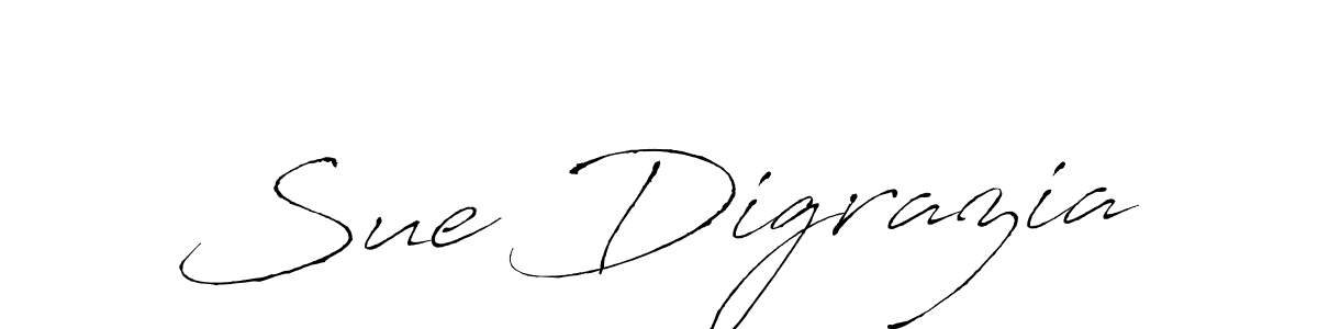 How to make Sue Digrazia name signature. Use Antro_Vectra style for creating short signs online. This is the latest handwritten sign. Sue Digrazia signature style 6 images and pictures png