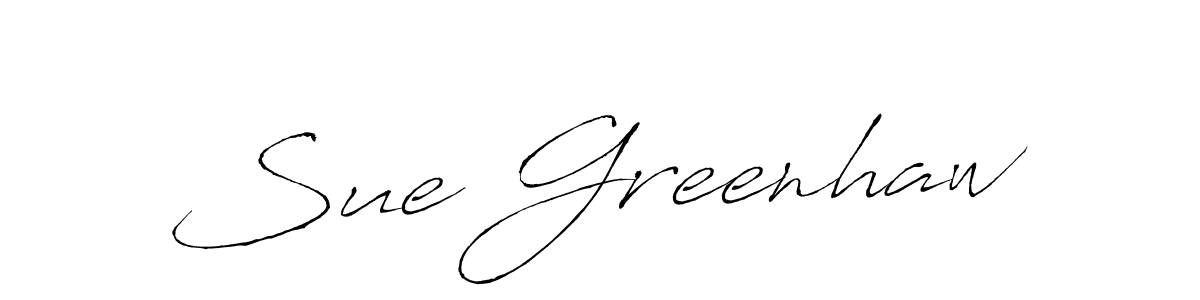 Sue Greenhaw stylish signature style. Best Handwritten Sign (Antro_Vectra) for my name. Handwritten Signature Collection Ideas for my name Sue Greenhaw. Sue Greenhaw signature style 6 images and pictures png