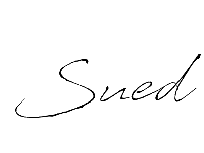 Create a beautiful signature design for name Sued. With this signature (Antro_Vectra) fonts, you can make a handwritten signature for free. Sued signature style 6 images and pictures png