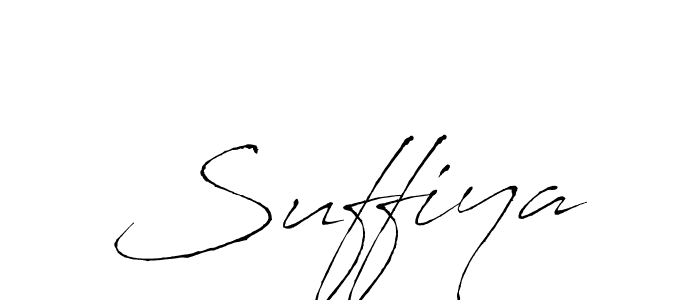 Make a beautiful signature design for name Suffiya. With this signature (Antro_Vectra) style, you can create a handwritten signature for free. Suffiya signature style 6 images and pictures png