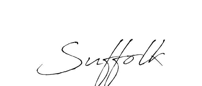 Suffolk stylish signature style. Best Handwritten Sign (Antro_Vectra) for my name. Handwritten Signature Collection Ideas for my name Suffolk. Suffolk signature style 6 images and pictures png