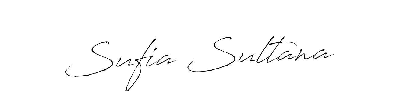 Make a beautiful signature design for name Sufia Sultana. With this signature (Antro_Vectra) style, you can create a handwritten signature for free. Sufia Sultana signature style 6 images and pictures png