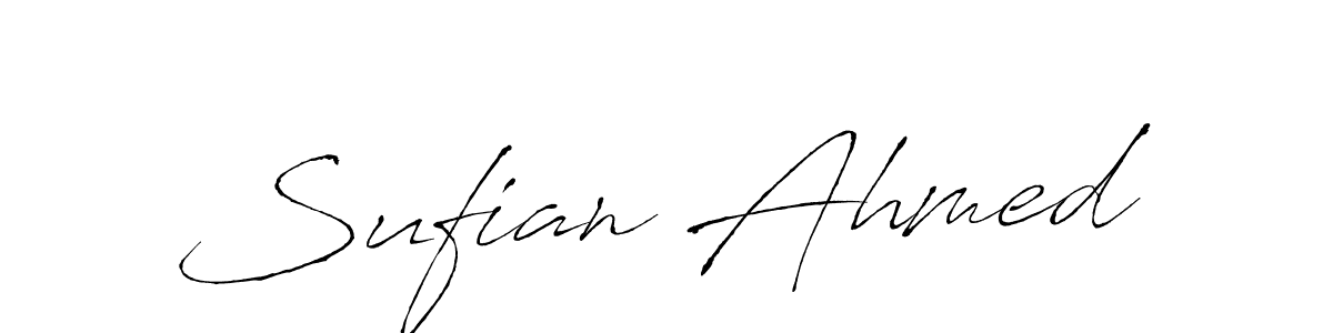 Create a beautiful signature design for name Sufian Ahmed. With this signature (Antro_Vectra) fonts, you can make a handwritten signature for free. Sufian Ahmed signature style 6 images and pictures png