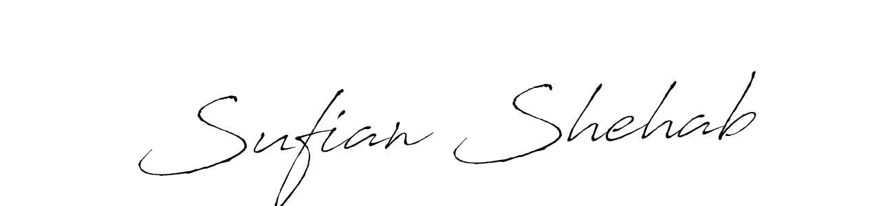 if you are searching for the best signature style for your name Sufian Shehab. so please give up your signature search. here we have designed multiple signature styles  using Antro_Vectra. Sufian Shehab signature style 6 images and pictures png