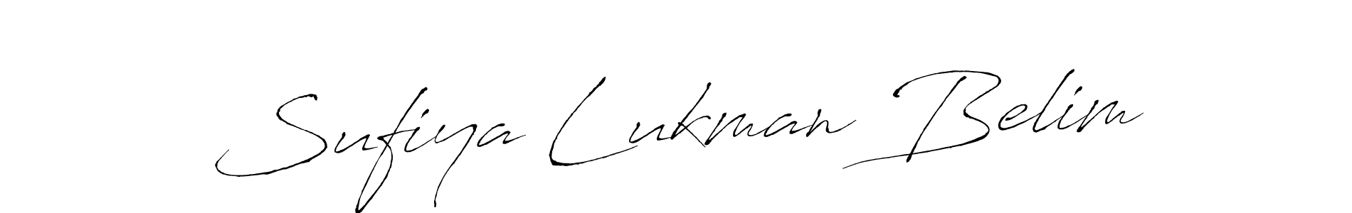 Sufiya Lukman Belim stylish signature style. Best Handwritten Sign (Antro_Vectra) for my name. Handwritten Signature Collection Ideas for my name Sufiya Lukman Belim. Sufiya Lukman Belim signature style 6 images and pictures png