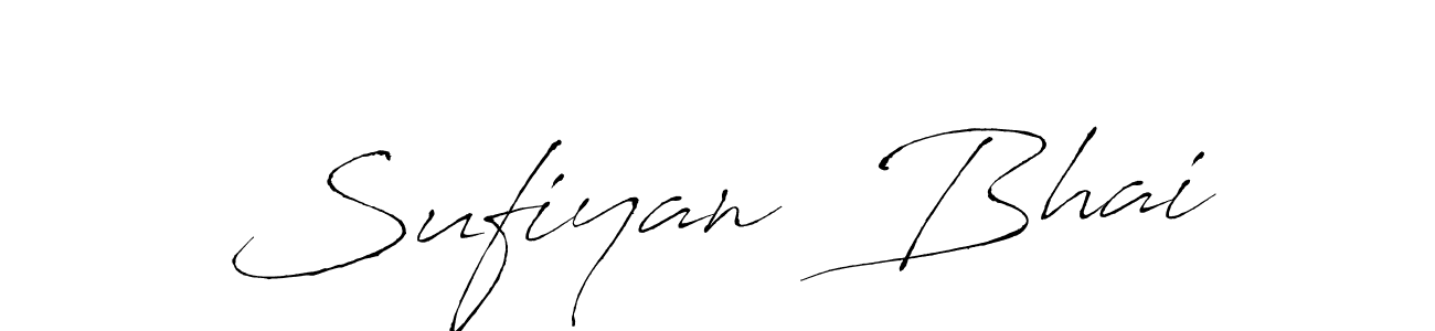 Similarly Antro_Vectra is the best handwritten signature design. Signature creator online .You can use it as an online autograph creator for name Sufiyan  Bhai. Sufiyan  Bhai signature style 6 images and pictures png