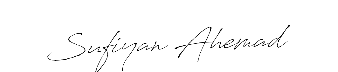 Similarly Antro_Vectra is the best handwritten signature design. Signature creator online .You can use it as an online autograph creator for name Sufiyan Ahemad. Sufiyan Ahemad signature style 6 images and pictures png