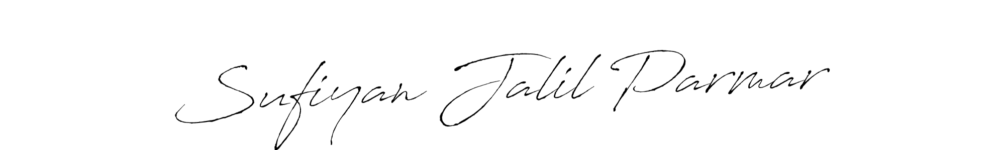 Make a beautiful signature design for name Sufiyan Jalil Parmar. With this signature (Antro_Vectra) style, you can create a handwritten signature for free. Sufiyan Jalil Parmar signature style 6 images and pictures png