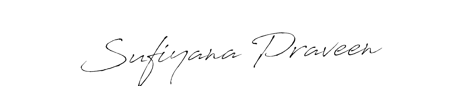 The best way (Antro_Vectra) to make a short signature is to pick only two or three words in your name. The name Sufiyana Praveen include a total of six letters. For converting this name. Sufiyana Praveen signature style 6 images and pictures png