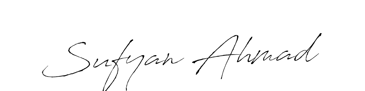 Create a beautiful signature design for name Sufyan Ahmad. With this signature (Antro_Vectra) fonts, you can make a handwritten signature for free. Sufyan Ahmad signature style 6 images and pictures png