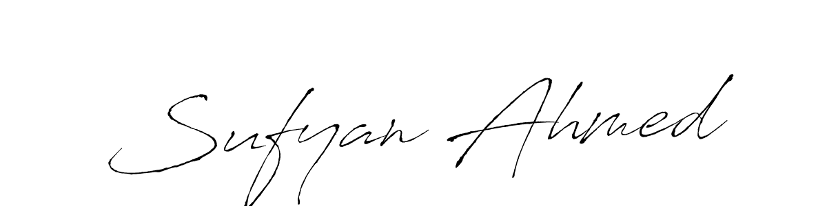 How to make Sufyan Ahmed signature? Antro_Vectra is a professional autograph style. Create handwritten signature for Sufyan Ahmed name. Sufyan Ahmed signature style 6 images and pictures png