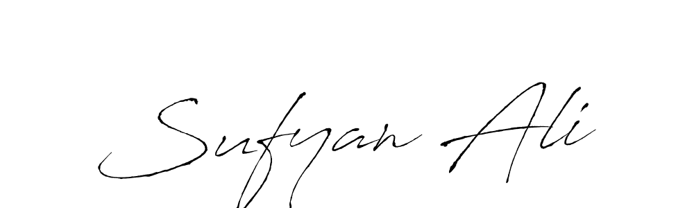 Create a beautiful signature design for name Sufyan Ali. With this signature (Antro_Vectra) fonts, you can make a handwritten signature for free. Sufyan Ali signature style 6 images and pictures png