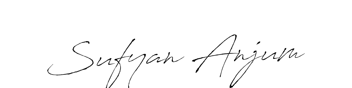 Create a beautiful signature design for name Sufyan Anjum. With this signature (Antro_Vectra) fonts, you can make a handwritten signature for free. Sufyan Anjum signature style 6 images and pictures png