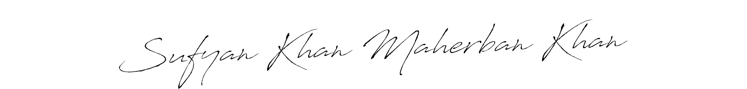 Use a signature maker to create a handwritten signature online. With this signature software, you can design (Antro_Vectra) your own signature for name Sufyan Khan Maherban Khan. Sufyan Khan Maherban Khan signature style 6 images and pictures png