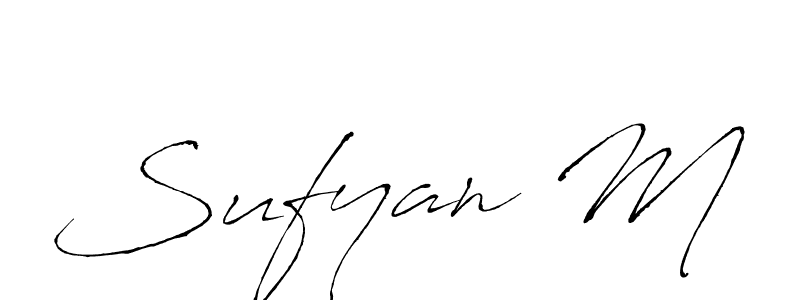 Design your own signature with our free online signature maker. With this signature software, you can create a handwritten (Antro_Vectra) signature for name Sufyan M. Sufyan M signature style 6 images and pictures png