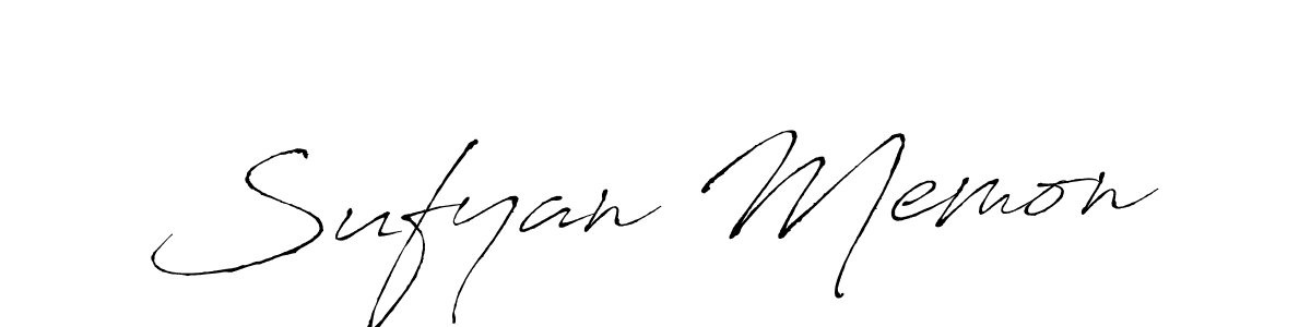 Make a beautiful signature design for name Sufyan Memon. With this signature (Antro_Vectra) style, you can create a handwritten signature for free. Sufyan Memon signature style 6 images and pictures png