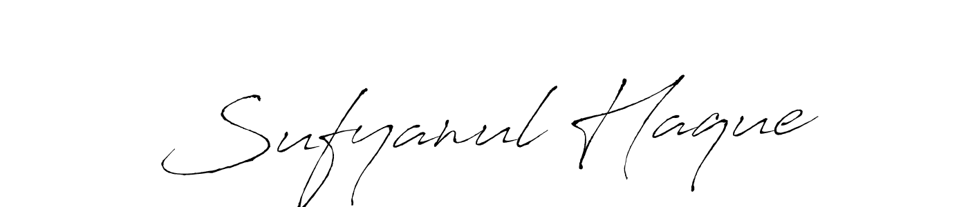 You should practise on your own different ways (Antro_Vectra) to write your name (Sufyanul Haque) in signature. don't let someone else do it for you. Sufyanul Haque signature style 6 images and pictures png