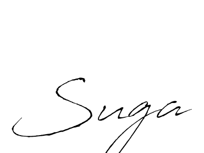 Make a beautiful signature design for name Suga. With this signature (Antro_Vectra) style, you can create a handwritten signature for free. Suga signature style 6 images and pictures png
