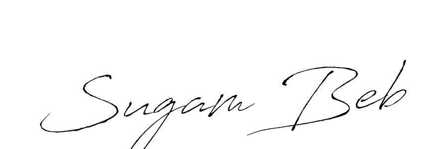 Use a signature maker to create a handwritten signature online. With this signature software, you can design (Antro_Vectra) your own signature for name Sugam Beb. Sugam Beb signature style 6 images and pictures png