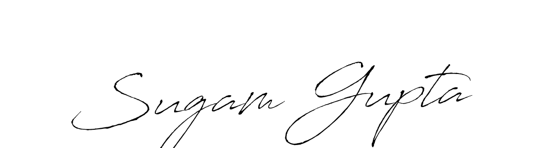 Make a beautiful signature design for name Sugam Gupta. With this signature (Antro_Vectra) style, you can create a handwritten signature for free. Sugam Gupta signature style 6 images and pictures png