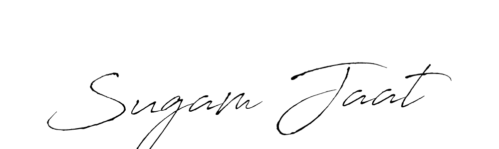 Create a beautiful signature design for name Sugam Jaat. With this signature (Antro_Vectra) fonts, you can make a handwritten signature for free. Sugam Jaat signature style 6 images and pictures png