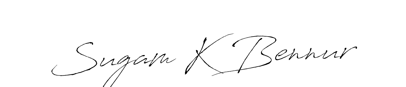 It looks lik you need a new signature style for name Sugam K Bennur. Design unique handwritten (Antro_Vectra) signature with our free signature maker in just a few clicks. Sugam K Bennur signature style 6 images and pictures png