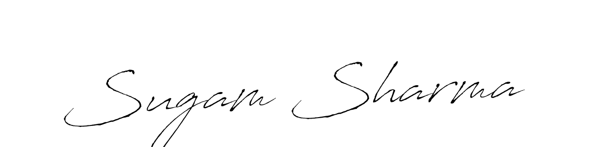 Make a short Sugam Sharma signature style. Manage your documents anywhere anytime using Antro_Vectra. Create and add eSignatures, submit forms, share and send files easily. Sugam Sharma signature style 6 images and pictures png