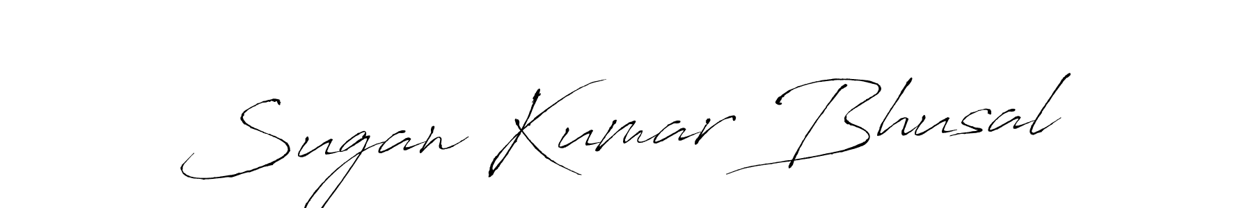Make a beautiful signature design for name Sugan Kumar Bhusal. With this signature (Antro_Vectra) style, you can create a handwritten signature for free. Sugan Kumar Bhusal signature style 6 images and pictures png