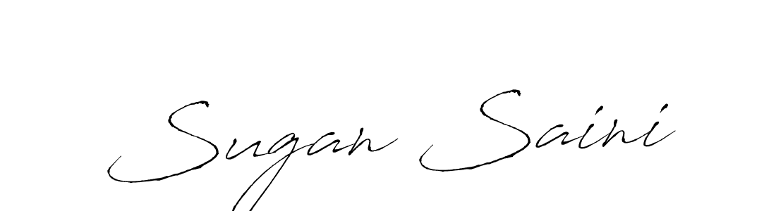 How to make Sugan Saini name signature. Use Antro_Vectra style for creating short signs online. This is the latest handwritten sign. Sugan Saini signature style 6 images and pictures png