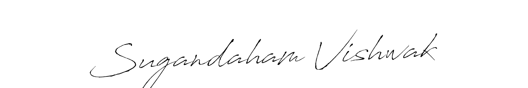 Design your own signature with our free online signature maker. With this signature software, you can create a handwritten (Antro_Vectra) signature for name Sugandaham Vishwak. Sugandaham Vishwak signature style 6 images and pictures png