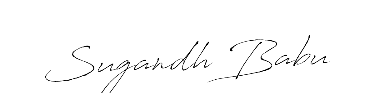 Make a beautiful signature design for name Sugandh Babu. With this signature (Antro_Vectra) style, you can create a handwritten signature for free. Sugandh Babu signature style 6 images and pictures png