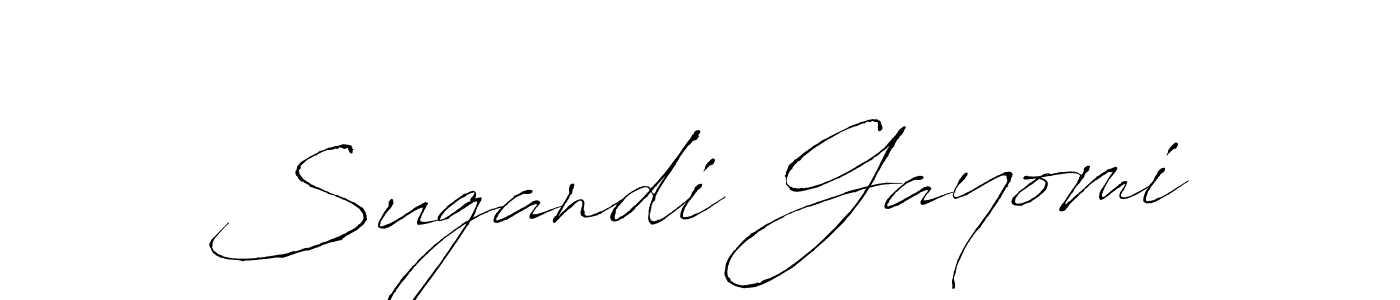 You can use this online signature creator to create a handwritten signature for the name Sugandi Gayomi. This is the best online autograph maker. Sugandi Gayomi signature style 6 images and pictures png