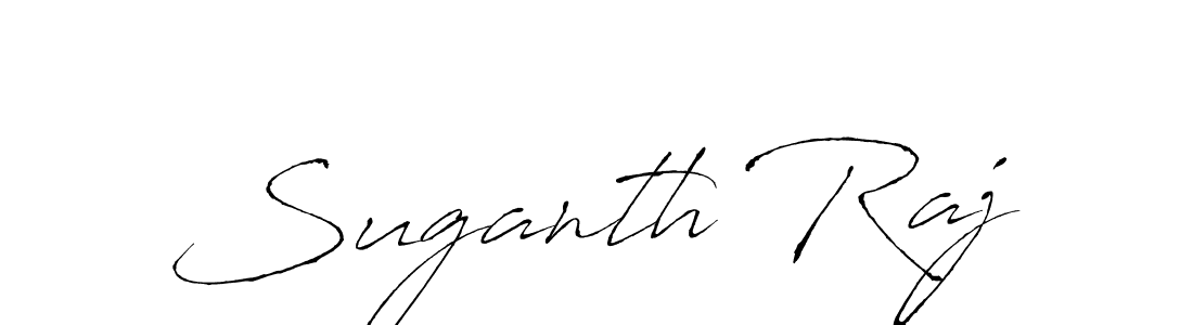 Make a beautiful signature design for name Suganth Raj. With this signature (Antro_Vectra) style, you can create a handwritten signature for free. Suganth Raj signature style 6 images and pictures png