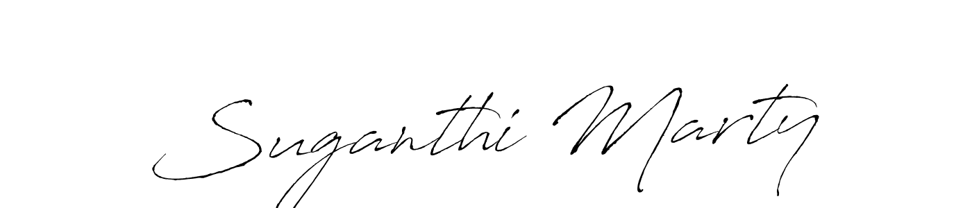 The best way (Antro_Vectra) to make a short signature is to pick only two or three words in your name. The name Suganthi Marty include a total of six letters. For converting this name. Suganthi Marty signature style 6 images and pictures png