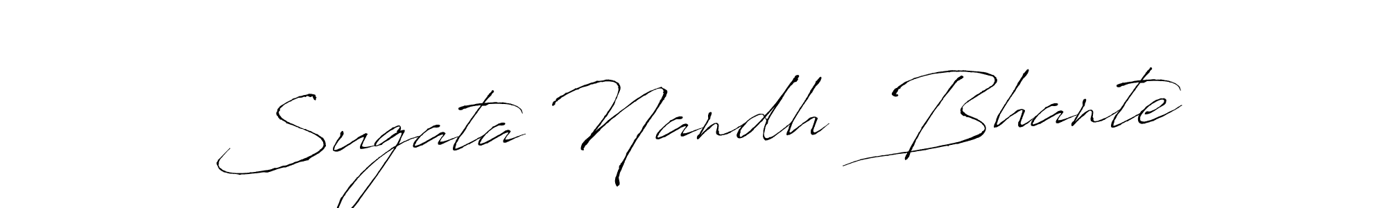 How to make Sugata Nandh  Bhante signature? Antro_Vectra is a professional autograph style. Create handwritten signature for Sugata Nandh  Bhante name. Sugata Nandh  Bhante signature style 6 images and pictures png
